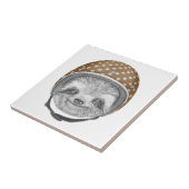 Portrait von Sloth| Motorradhelm Fliese (Seite)