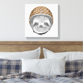 Portrait von Sloth | Motorradhelm Leinwanddruck (Insitu (Schlafzimmer))