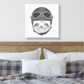 Portrait von Sloth | Vintag Helm Leinwanddruck (Insitu (Schlafzimmer))