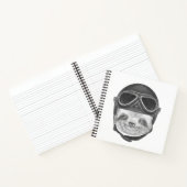 Portrait von Sloth | Vintag Helm Notizblock (Innenseite)