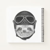 Portrait von Sloth | Vintag Helm Notizblock (Rückseite)