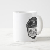Portrait von Sloth| Vintager Helm Jumbo-Tasse (Vorderseite Rechts)