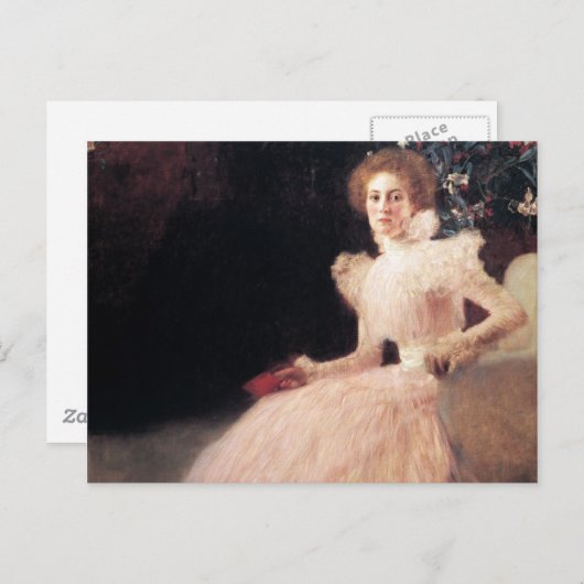 Portrait von Sonja Knips ; Gustav Klimt Malerei Postkarte (Vorne/Hinten)