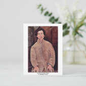 Portrait von Soutine Chaiim von Modigliani Amedeo Postkarte (Stehend Vorderseite)