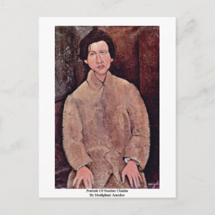 Portrait von Soutine Chaiim von Modigliani Amedeo Postkarte