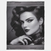 Portrait von Spy Kalina Schäfer von Xzendor7 Fleecedecke (Vorderseite)