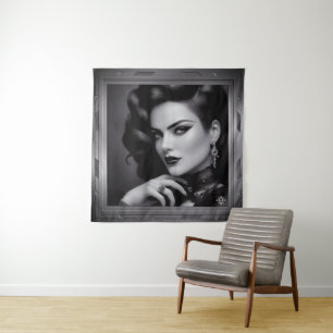 Portrait von Spy Kalina Schäfer von Xzendor7 Wandteppich