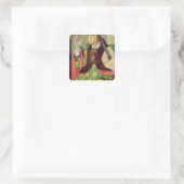 Portrait von St. Augustine, c.1475 Quadratischer Aufkleber (Tasche)
