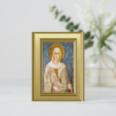 Portrait von St Clare, Assisi Postkarte (Stehend Vorderseite)