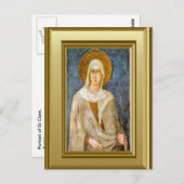 Portrait von St Clare, Assisi Postkarte (Vorne/Hinten)