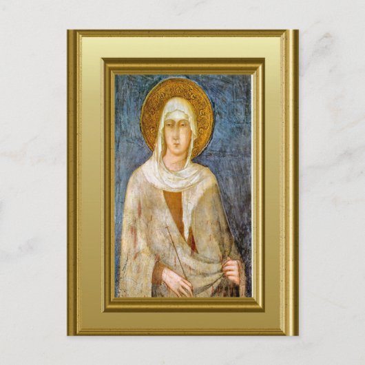 Portrait von St Clare, Assisi Postkarte (Vorderseite)