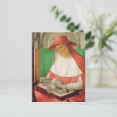 Portrait von St. Jerome c.1475 Postkarte (Stehend Vorderseite)
