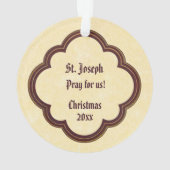 Portrait von St. Joseph in einer Oktofolie (TF 02) Ornament (Rückseite)