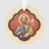 Portrait von St. Joseph in einer Oktofolie (TF 02) Ornament (Vorderseite)