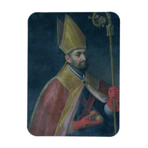 Portrait von St. Nikolaus, 1700 (Öl auf Leinwand) Magnet