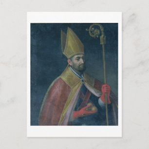 Portrait von St. Nikolaus, 1700 (Öl auf Leinwand) Postkarte