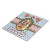 Portrait von St. Rose, vergewaltigt mit Rose (M 02 Fliese (Seite)