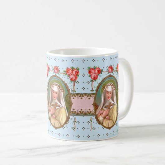 Portrait von St. Rose, vergewaltigt mit Rose (M 02 Kaffeetasse (VorderseiteRechts)
