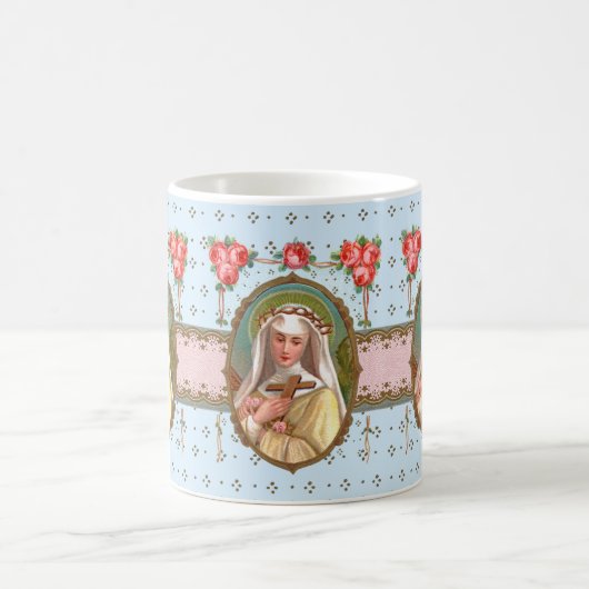 Portrait von St. Rose, vergewaltigt mit Rose (M 02 Kaffeetasse (Mittel)