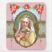 Portrait von St. Rose, vergewaltigt mit Rose (M 02 Mousepad (Vorne)