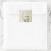 Portrait von St. Vincent de Paul Quadratischer Aufkleber (Tasche)
