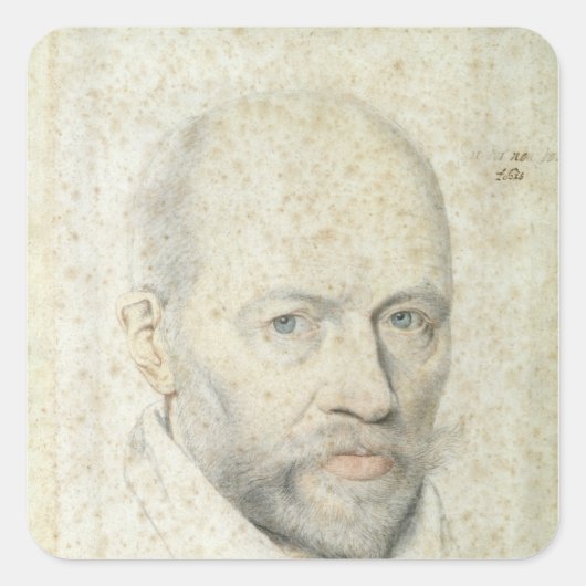 Portrait von St. Vincent de Paul Quadratischer Aufkleber (Vorderseite)