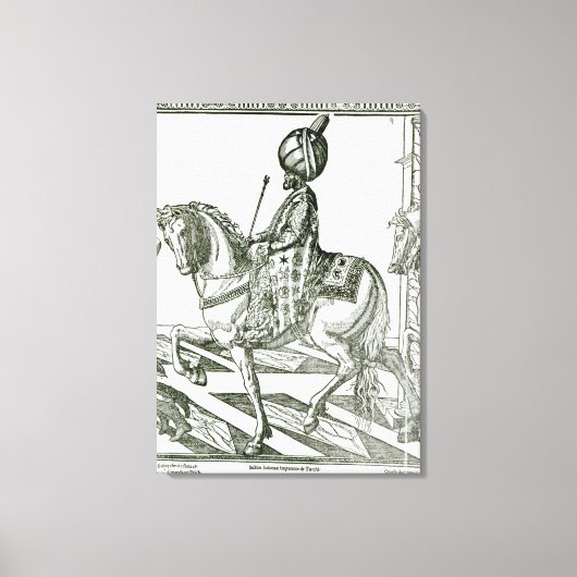 Portrait von Suleiman, dem prächtigen Leinwanddruck (Vorderseite)