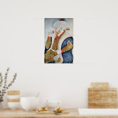 Portrait von Sultan Mehmet II Poster (Küche)