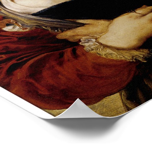 Portrait von Suzanne Fourment Poster (Ecke)