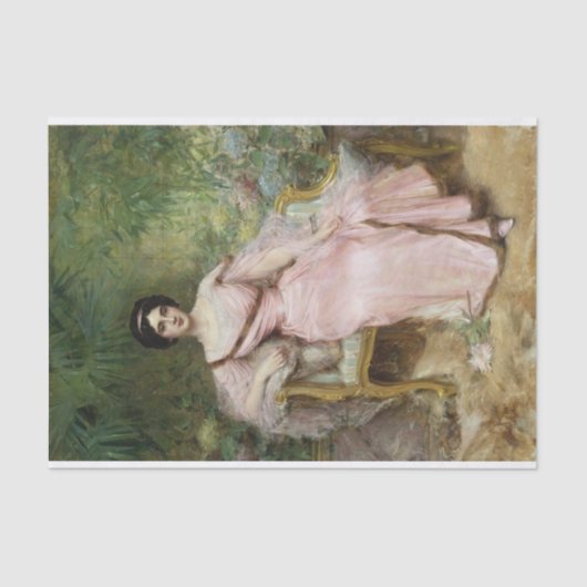 Portrait von Suzanne Hudelo, Leon Francois Comerre Seidenpapier (Vorderseite)