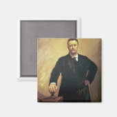 Portrait von Theodore Roosevelt Magnet (Vorderseite/Rückseite)