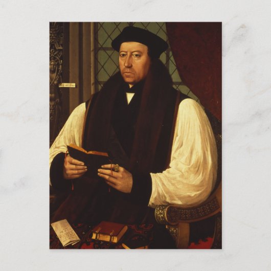 Portrait von Thomas Cranmer 1546 Postkarte (Vorderseite)