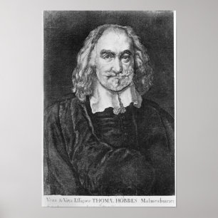 Portrait von Thomas Hobbes Poster