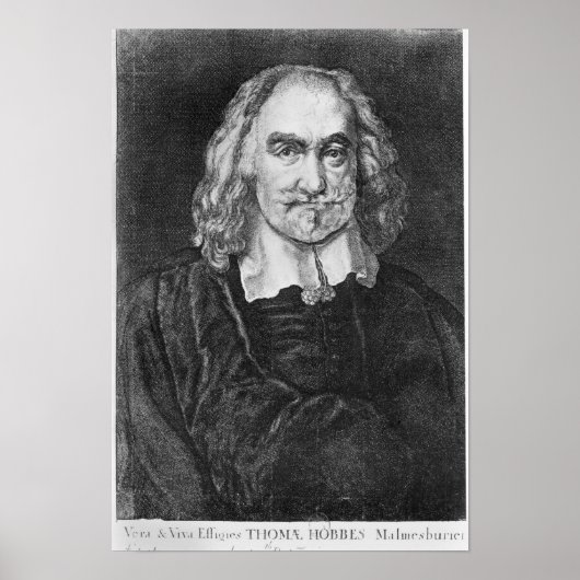 Portrait von Thomas Hobbes Poster (Vorne)