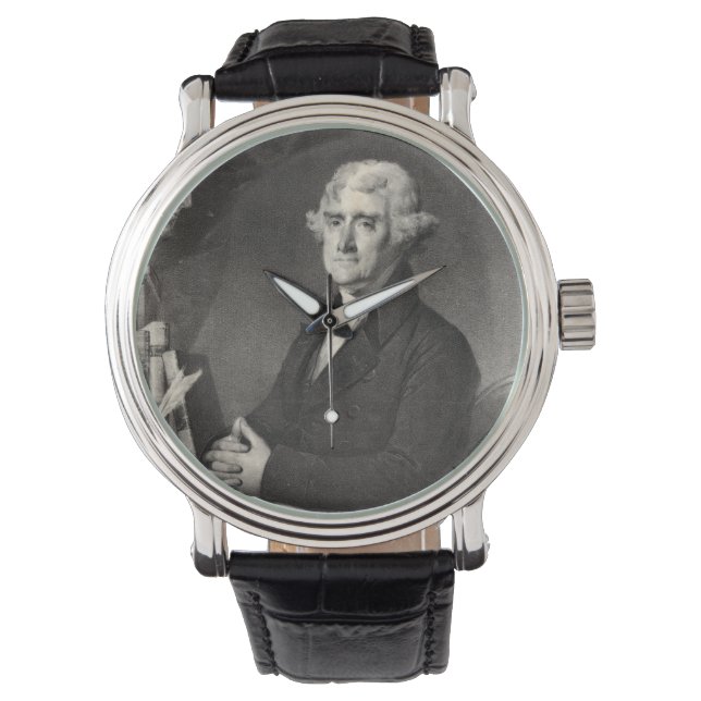 Portrait von Thomas Jefferson Armbanduhr (Vorderseite)