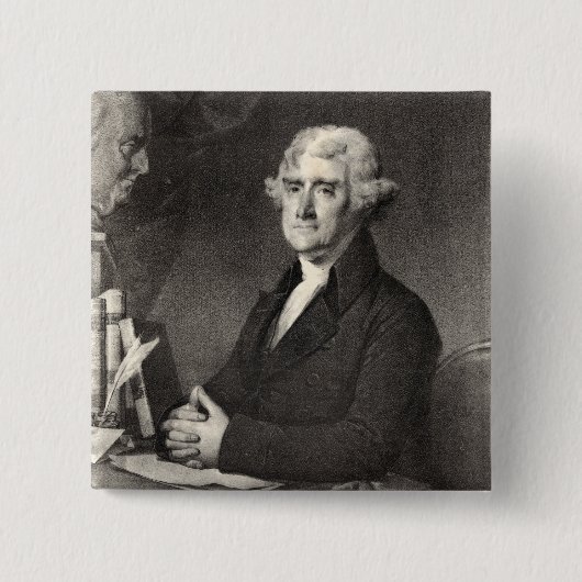 Portrait von Thomas Jefferson Button (Vorderseite)