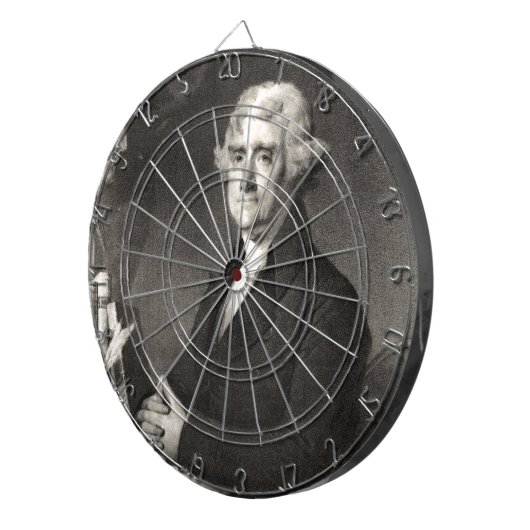 Portrait von Thomas Jefferson Dartscheibe (Vorderseite rechts)