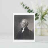 Portrait von Thomas Jefferson, graviert von Henry Postkarte (Stehend Vorderseite)