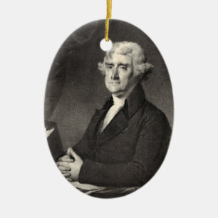 Portrait von Thomas Jefferson Keramikornament