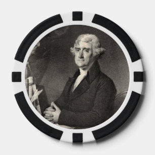 Portrait von Thomas Jefferson Pokerchips