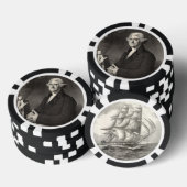 Portrait von Thomas Jefferson Pokerchips (Stapel)