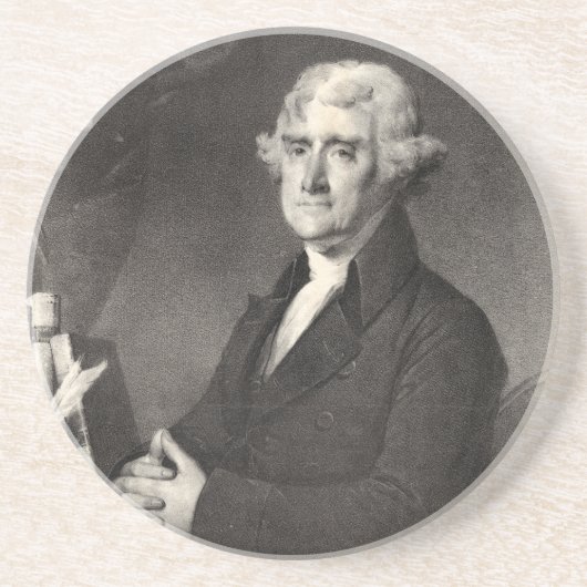 Portrait von Thomas Jefferson Sandstein Untersetzer (Vorne)