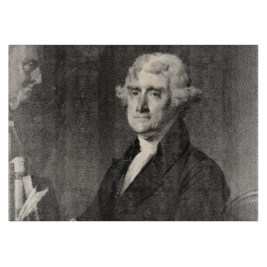 Portrait von Thomas Jefferson Schneidebrett (Vorderseite)
