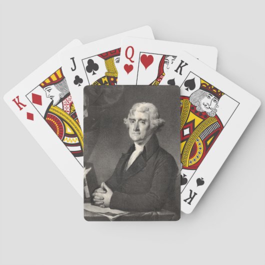 Portrait von Thomas Jefferson Spielkarten (Rückseite)
