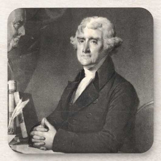 Portrait von Thomas Jefferson Untersetzer (Vorderseite)
