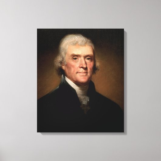 Portrait von Thomas Jefferson (von Rembrandt Peale Leinwanddruck (Vorderseite)