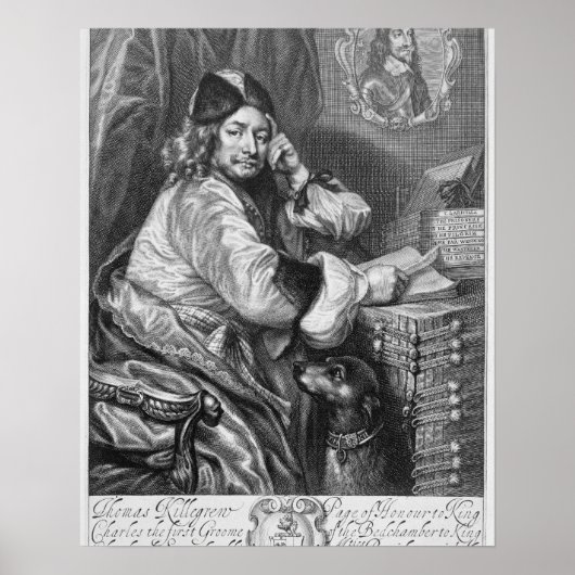 Portrait von Thomas Killigrew (1612-83) Restaurier Poster (Vorne)