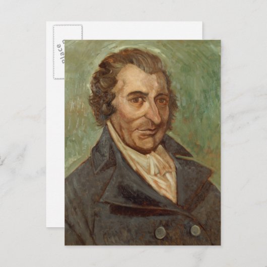 Portrait von Thomas Paine Postkarte (Vorne/Hinten)