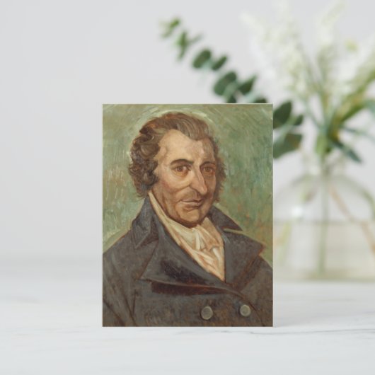 Portrait von Thomas Paine Postkarte (Stehend Vorderseite)