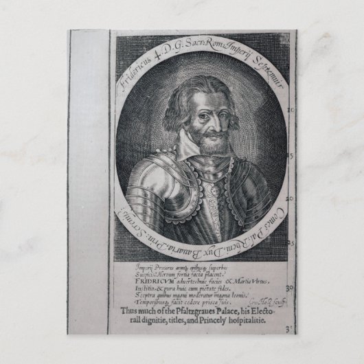 Portrait von Thomas von 'Coryate's Crudities' Postkarte (Vorderseite)